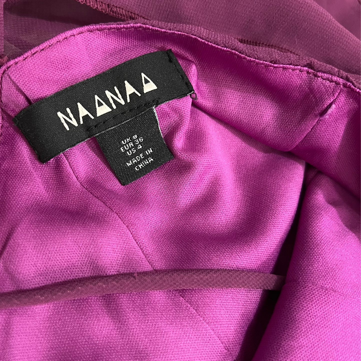 Naanaa Purple Mesh Mini Dress