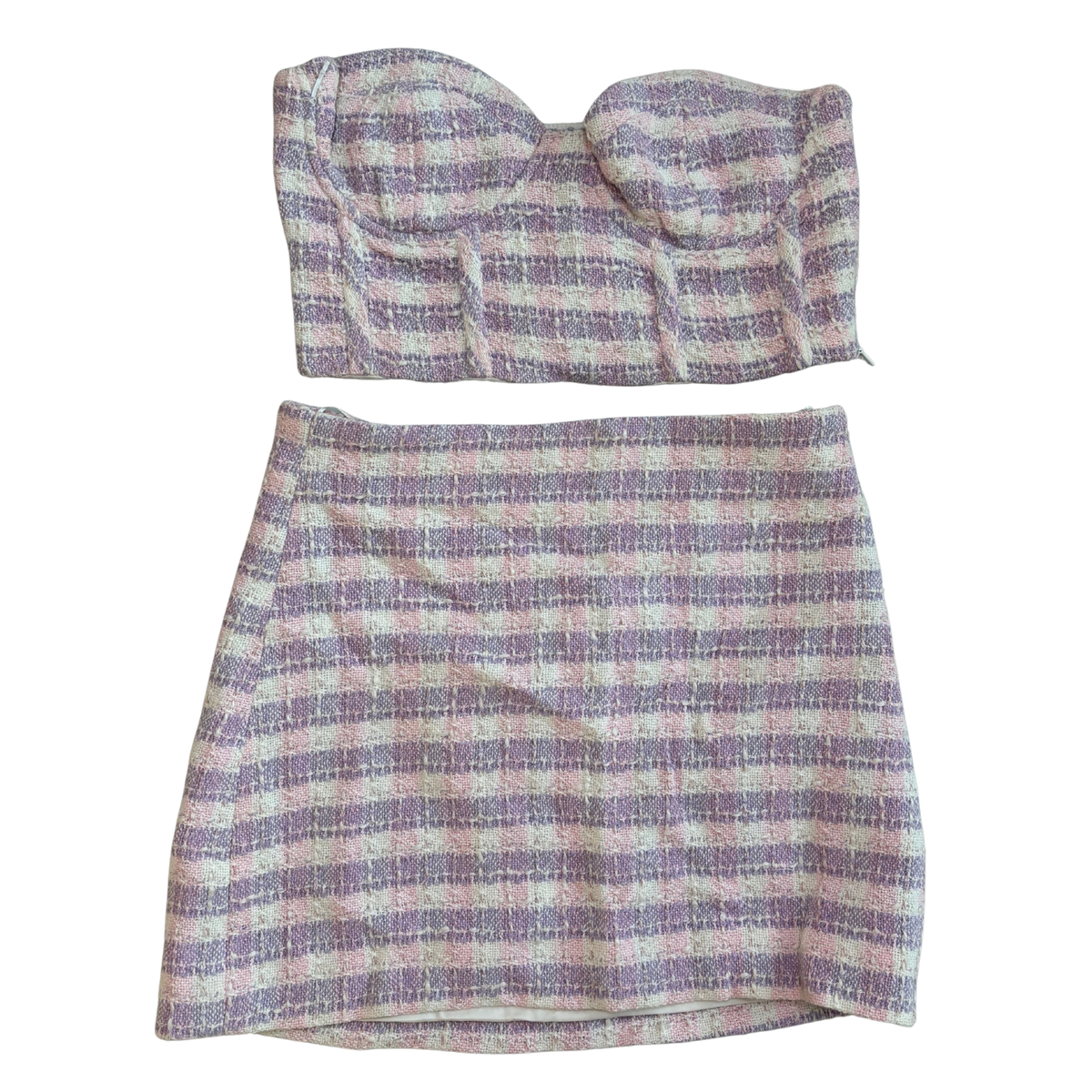 Zara Pink & Purple Checked Co-Ord