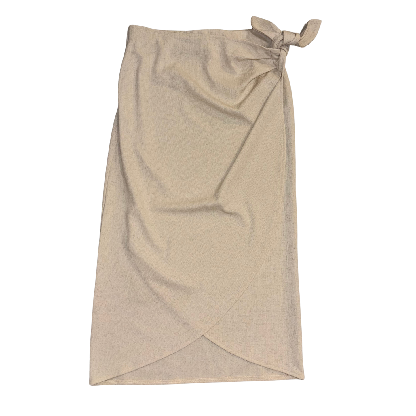H&M Cream Tie Side Midi Skirt