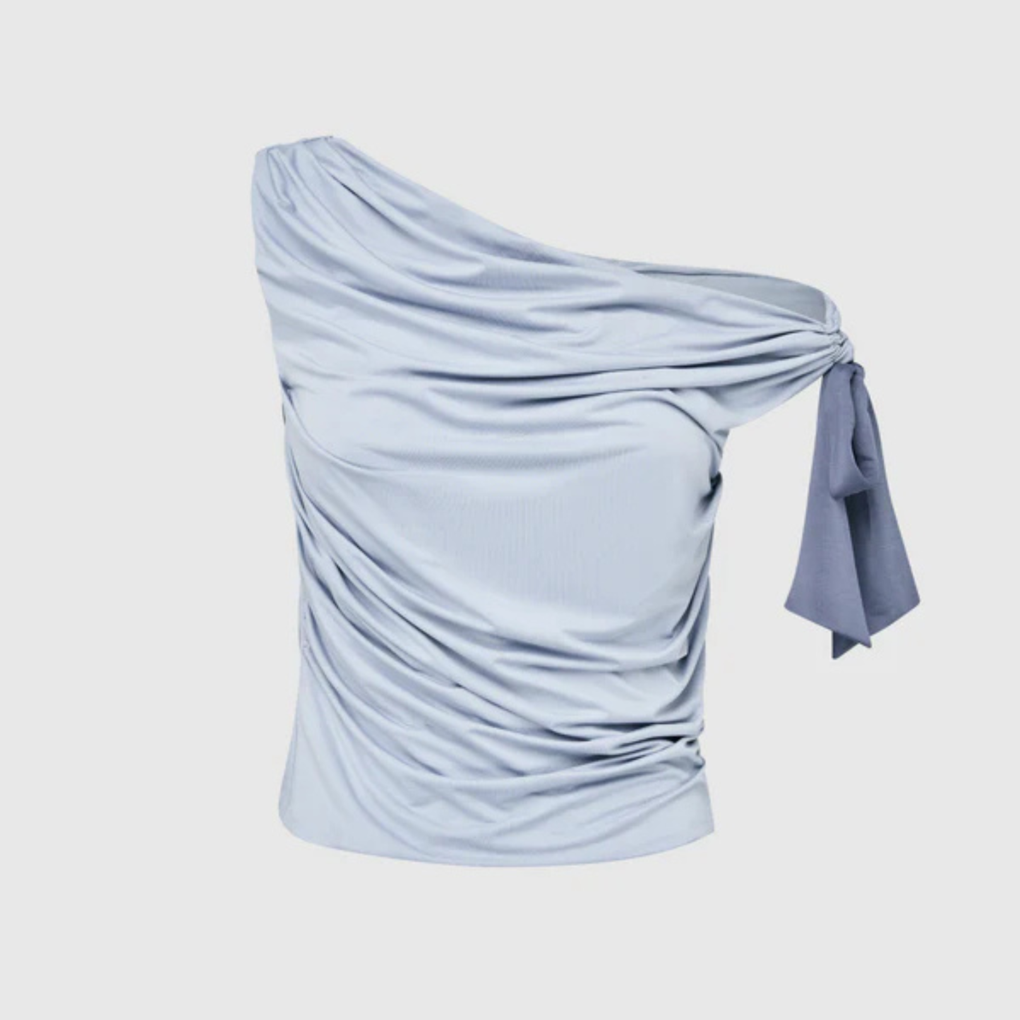 Sheike ‘Leon’ Blue Asymmetric Ruched Top