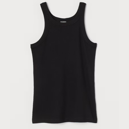 H&M Black Ribbed Tank Top