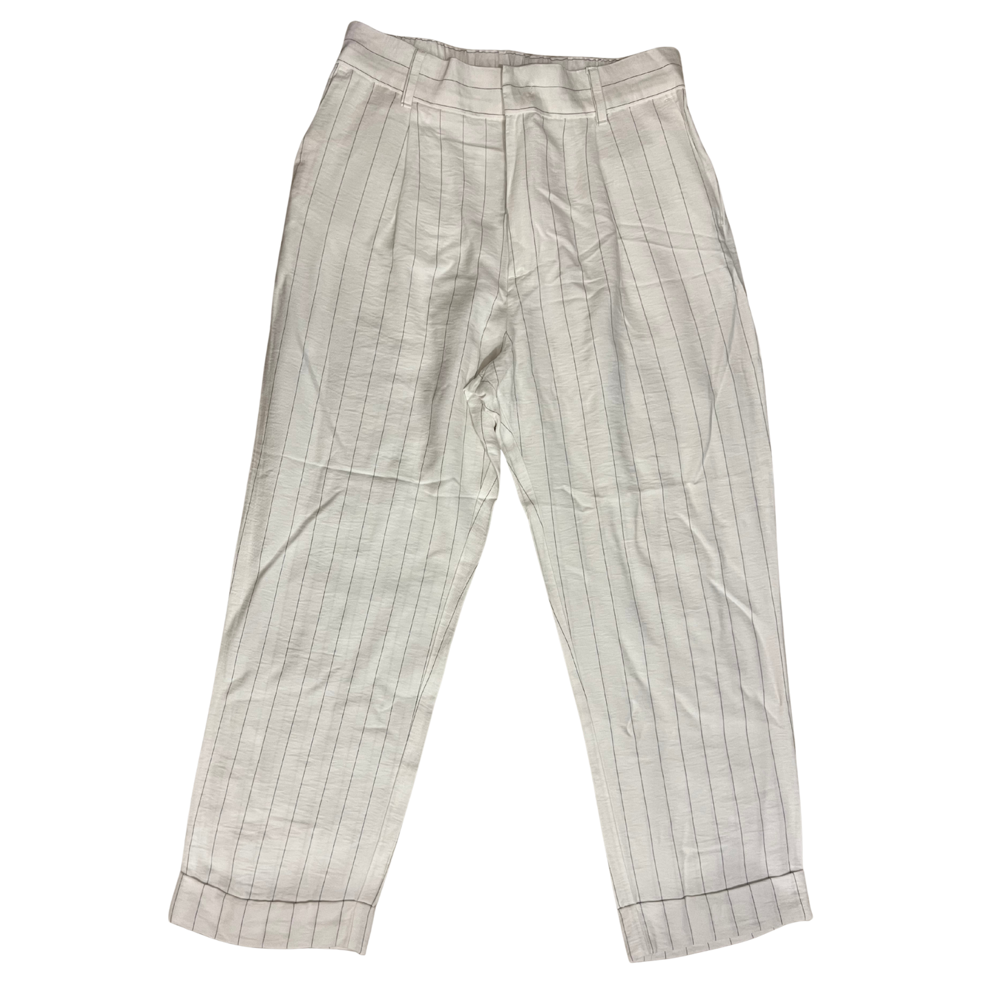 Calliope White & Black High Waisted Linen Pants