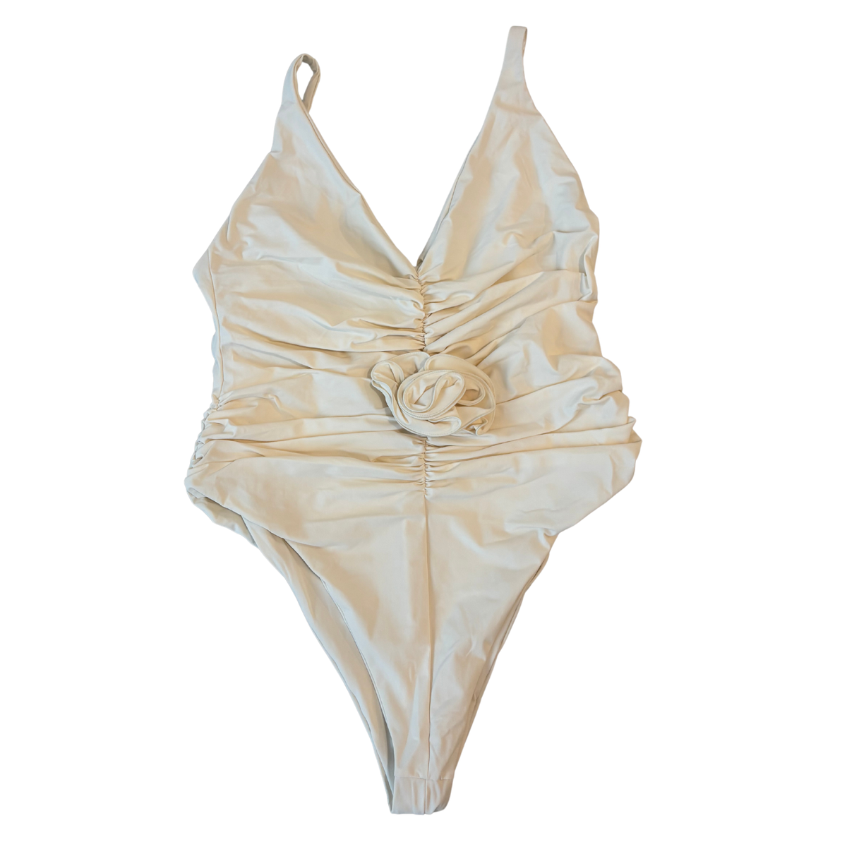 Magda Butrym Floral Detail White Swimsuit/Bodysuit