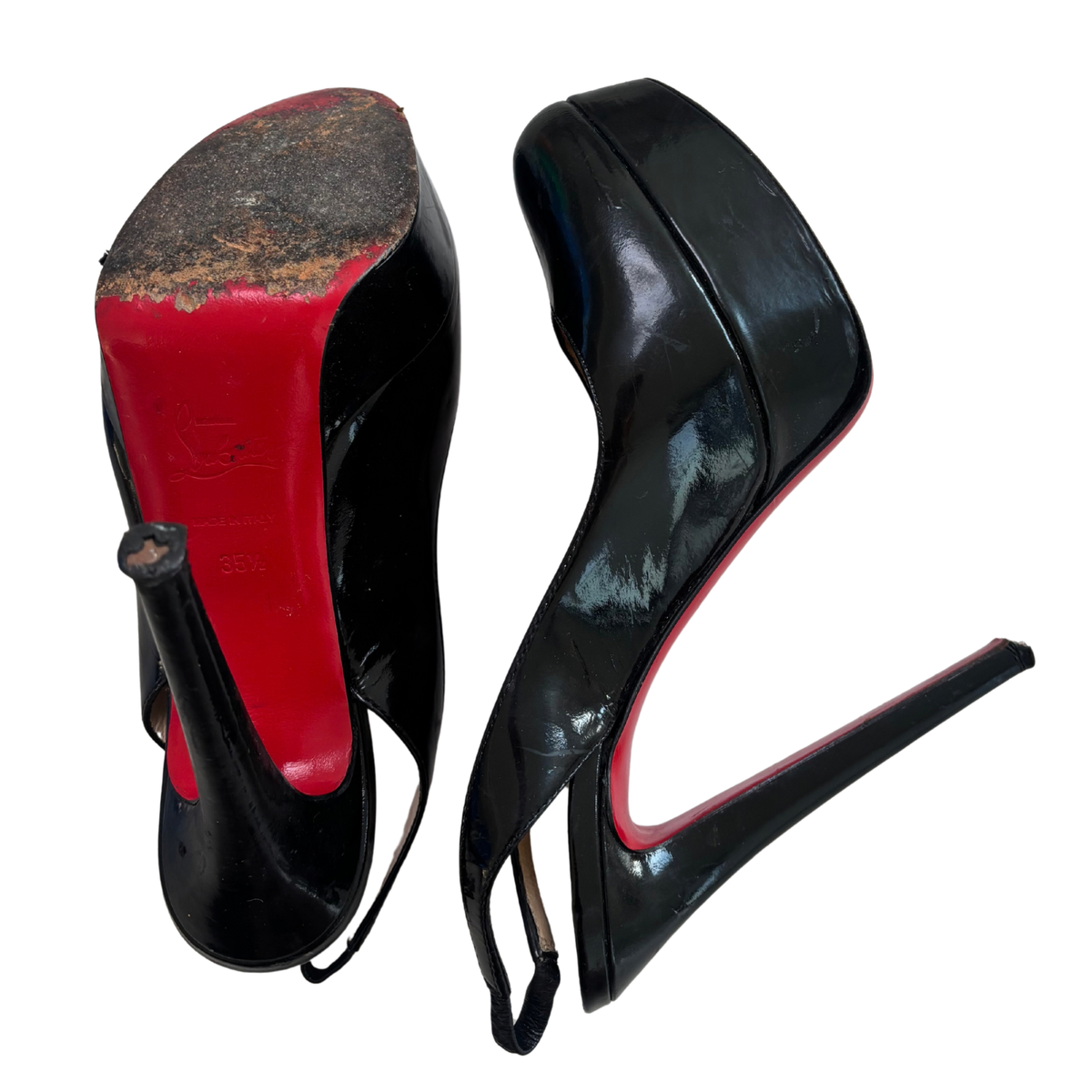 Christian Louboutin Bianca Black Patent Heels