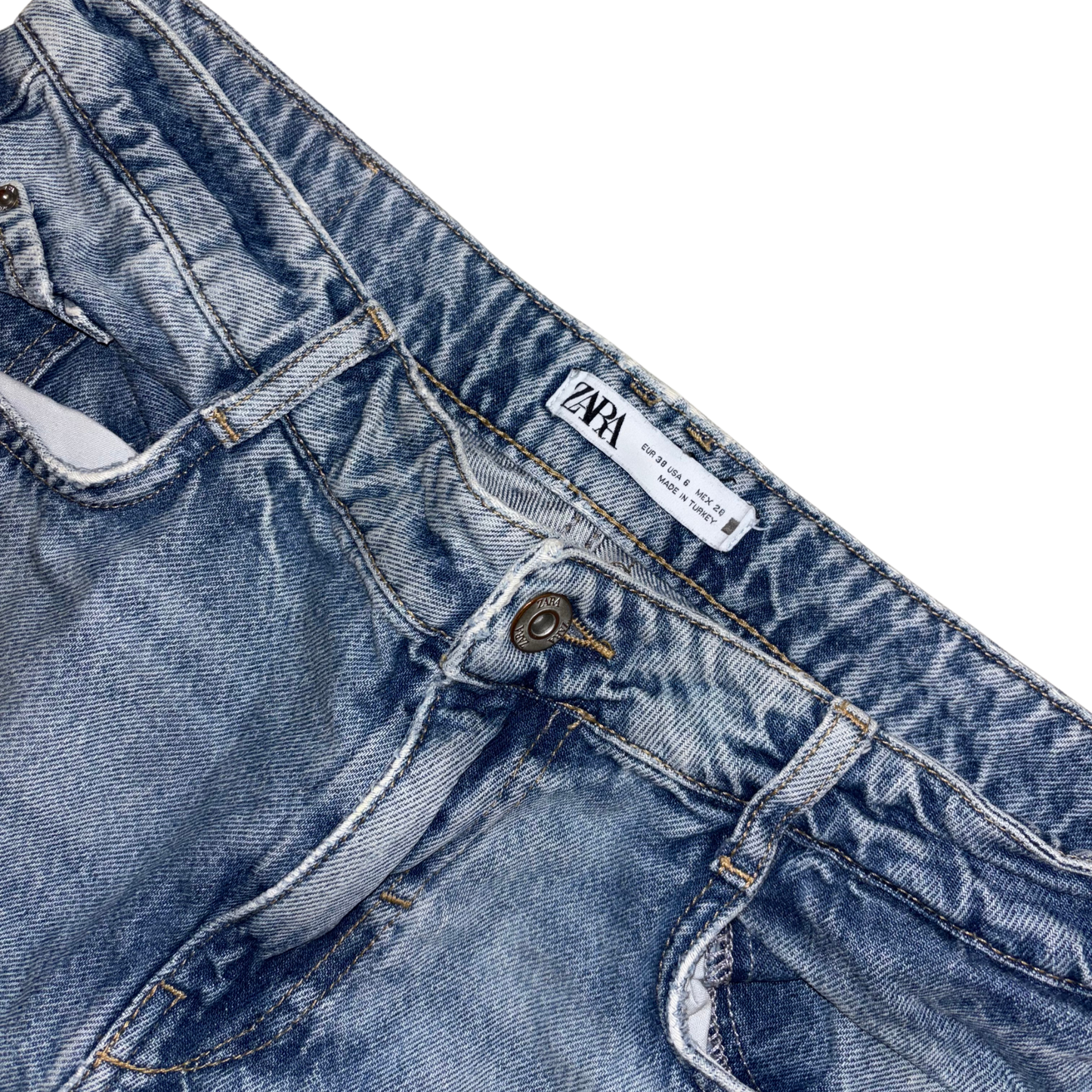 Zara Blue Wide Leg Jeans