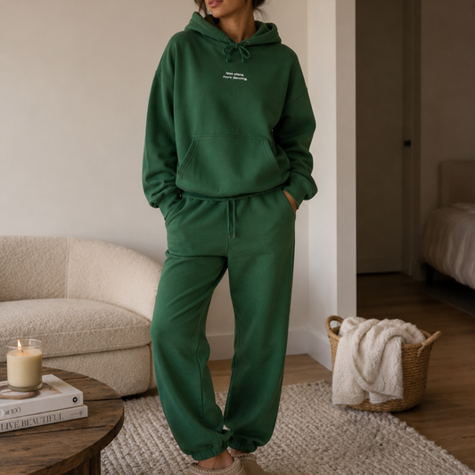 Zara Green Hoodie & Sweatpants Set