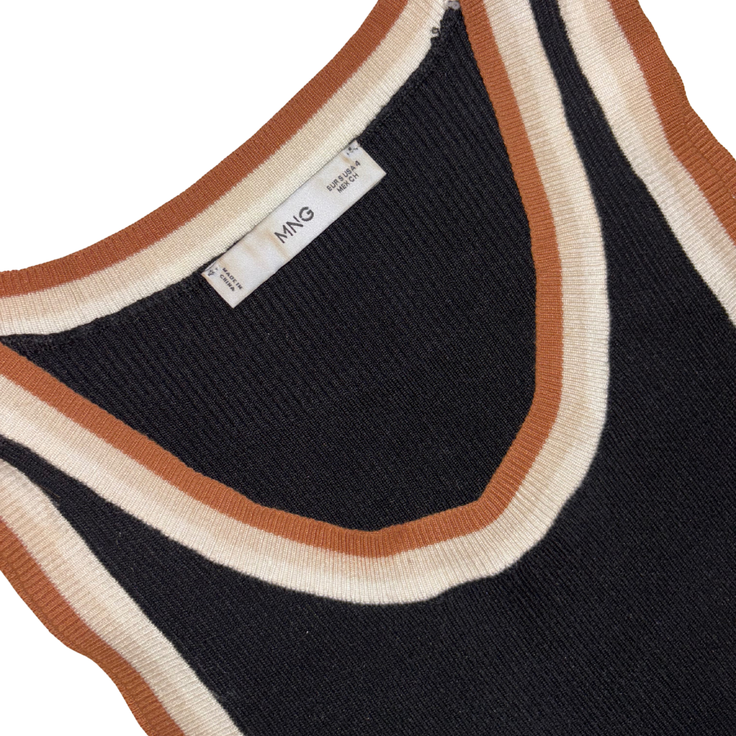 Mango Black Ribbed Maxi Dress