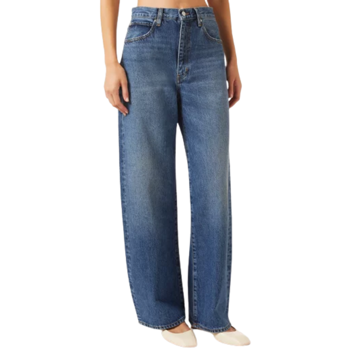 Blue Wide Leg Jeans