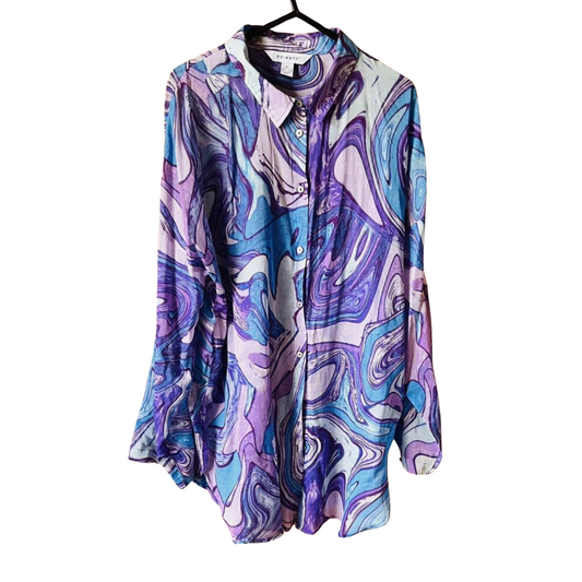 Purple & Blue Abstract Shirt