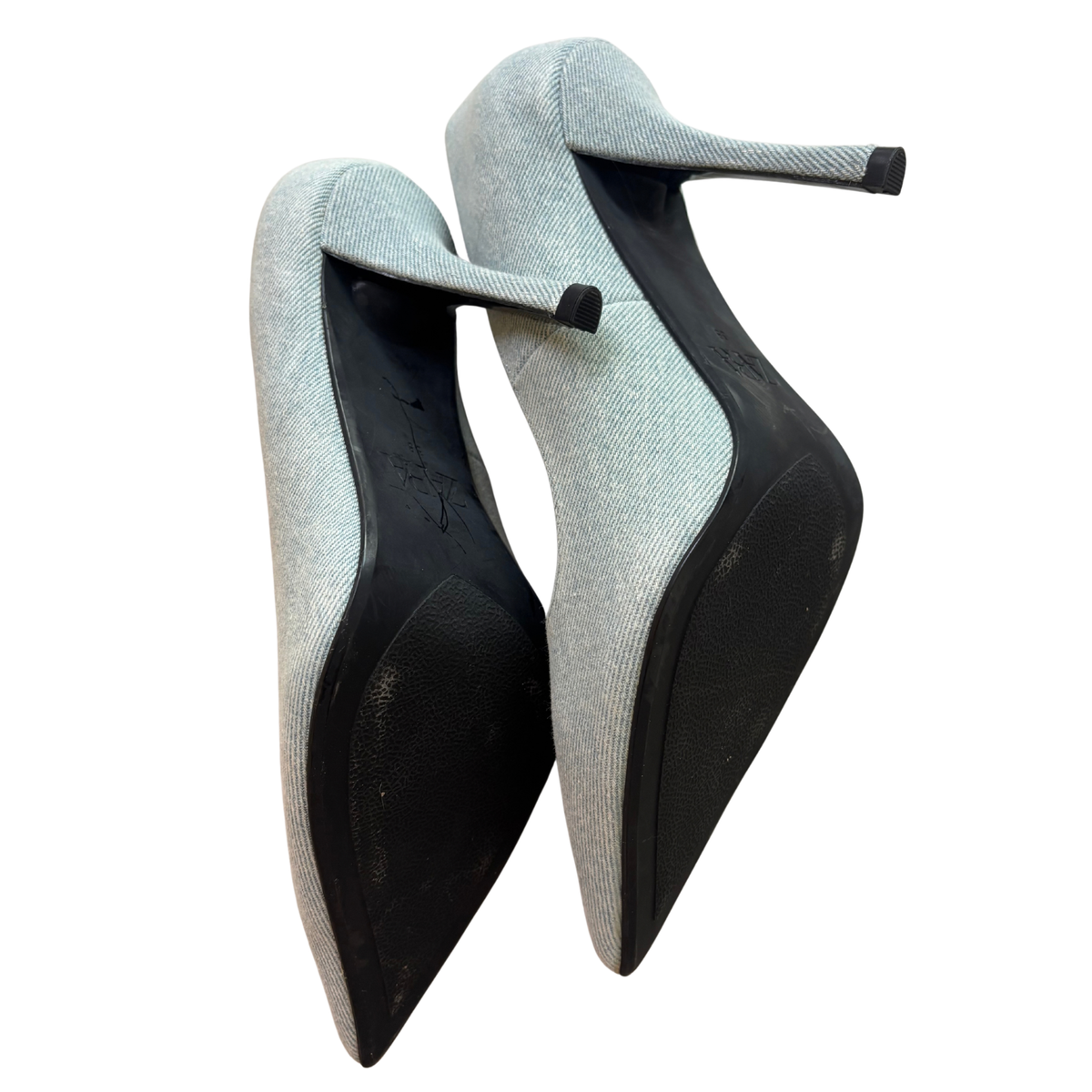 Zara Denim Pointed Toe Heels