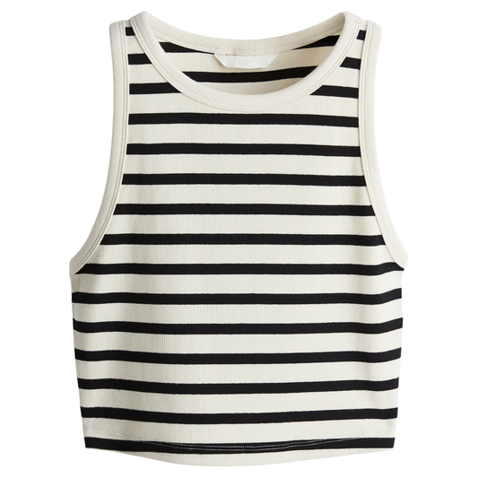 H&M Striped Crop Top