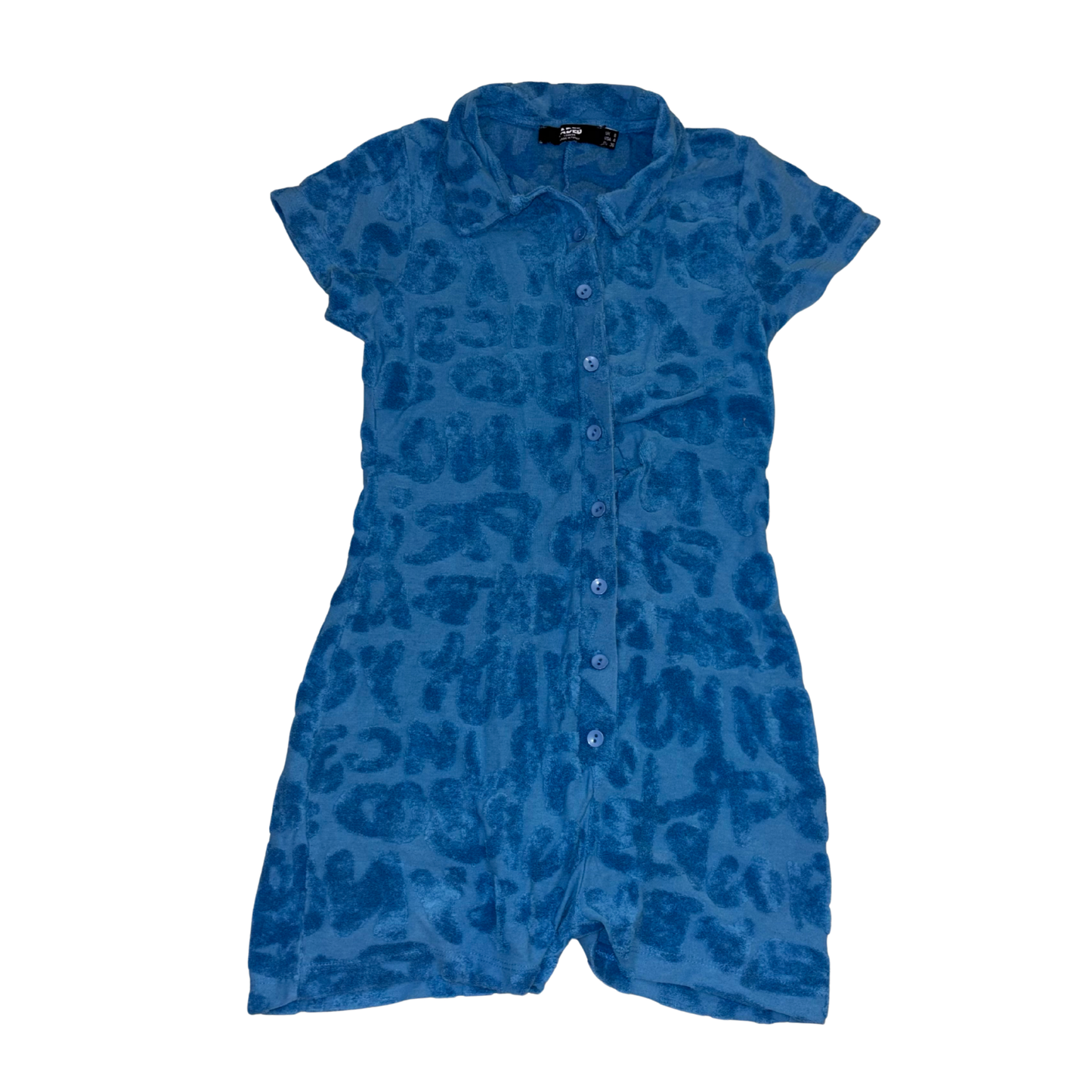 Jaded London Blue Towelled Romper