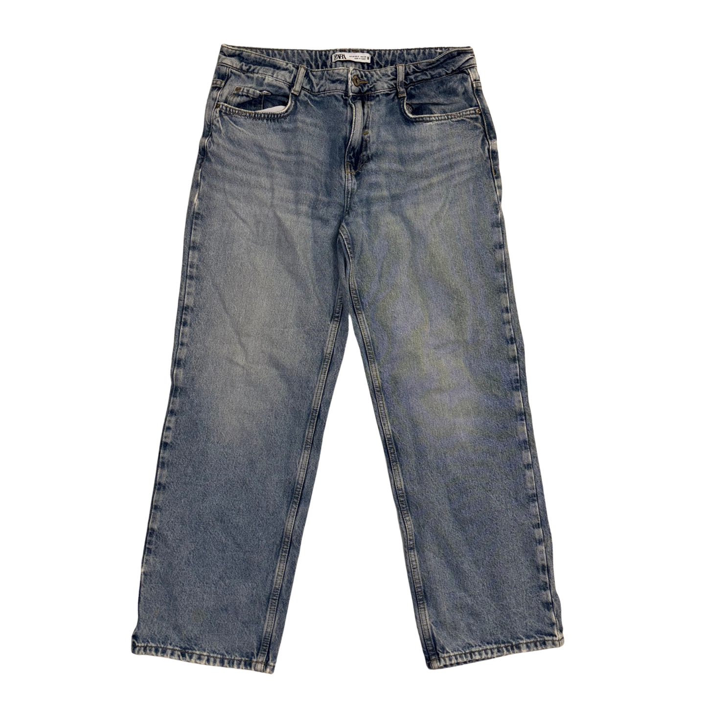 Zara Blue Wide Leg Jeans
