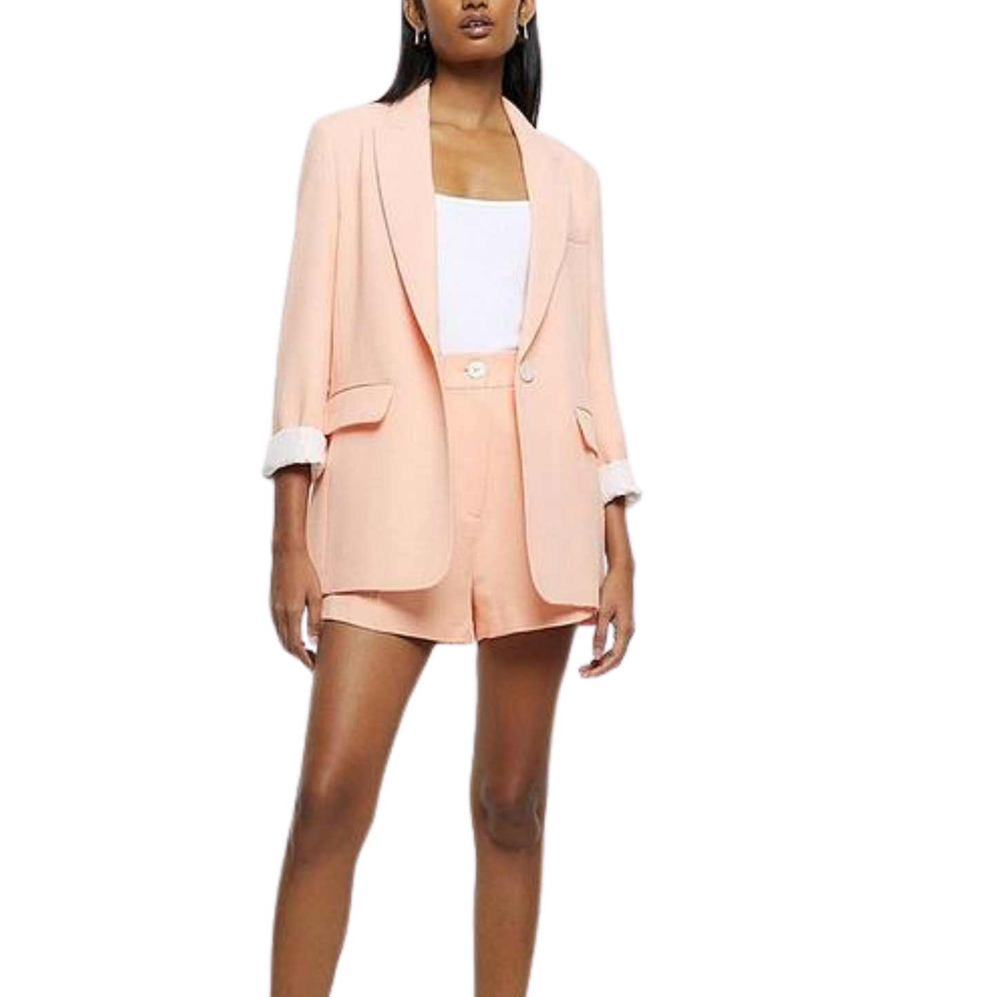 River Island Peach Blazer & Shorts Co-Ord