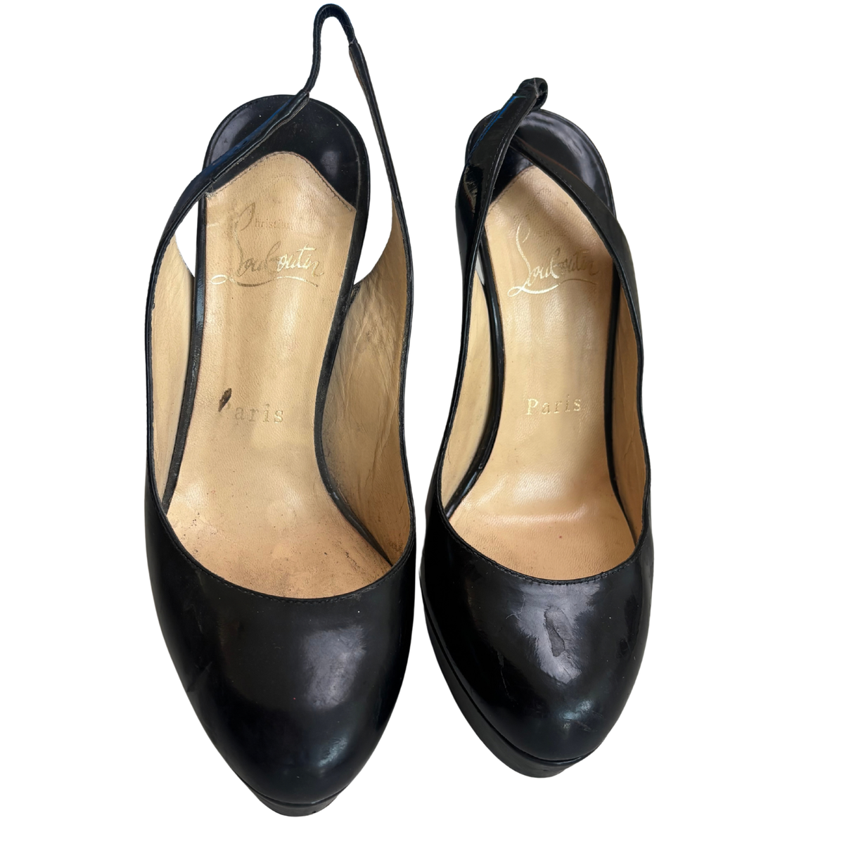 Christian Louboutin Bianca Black Patent Heels