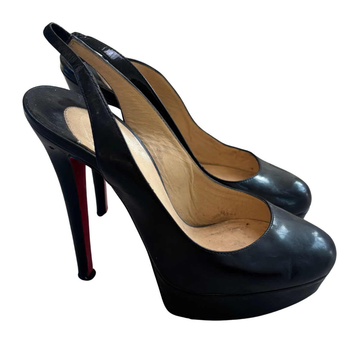 Christian Louboutin Bianca Black Patent Heels
