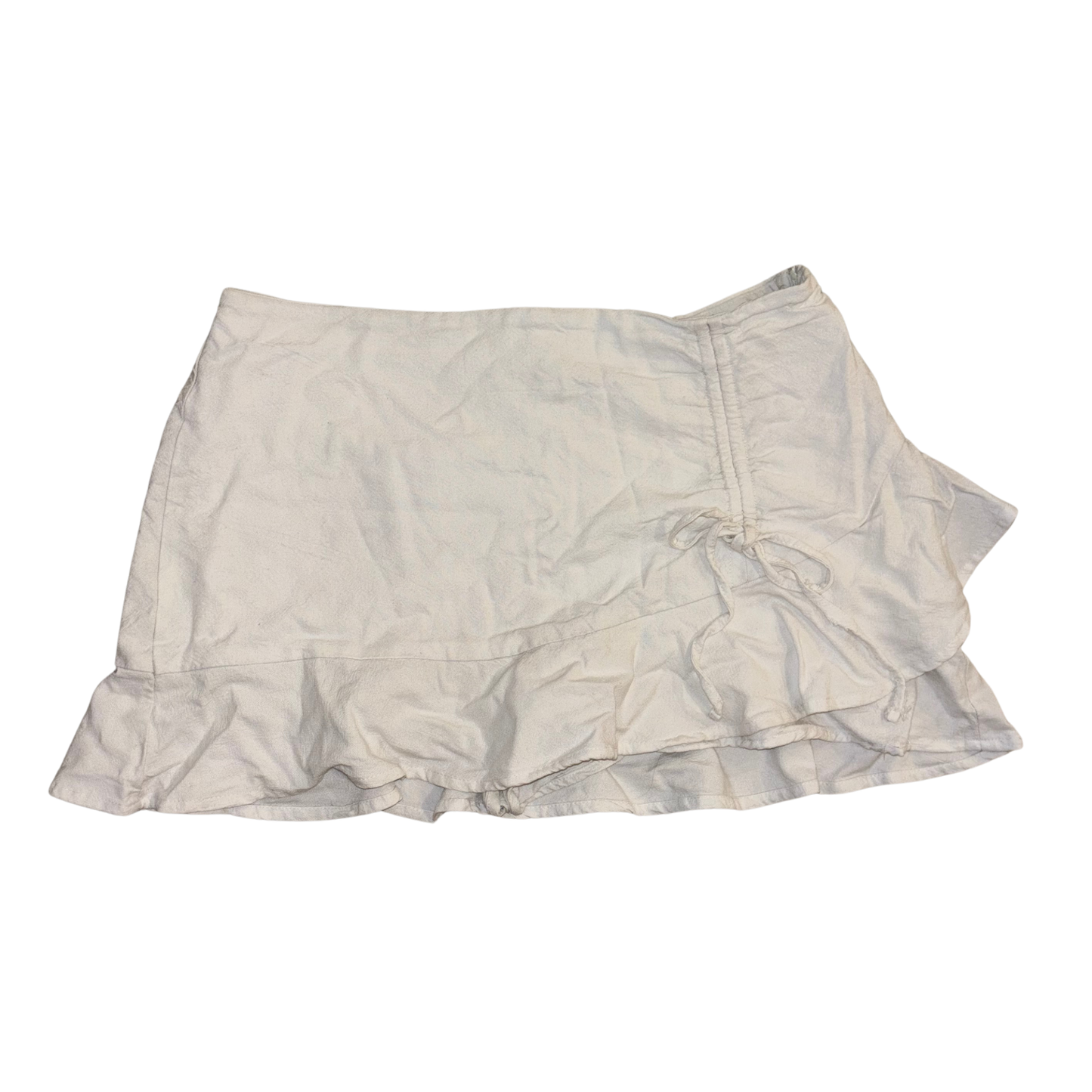 Stradivarius White Mini Skirt