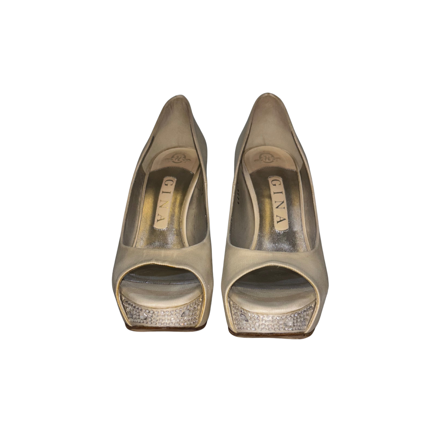 Gina Satin Crystal Platforms
