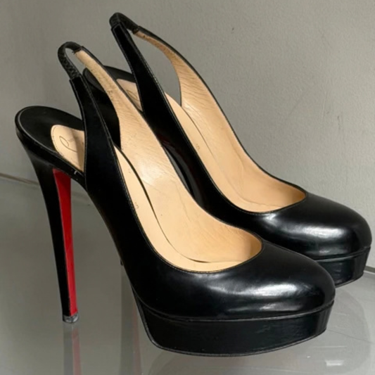 Christian Louboutin Bianca Black Patent Heels