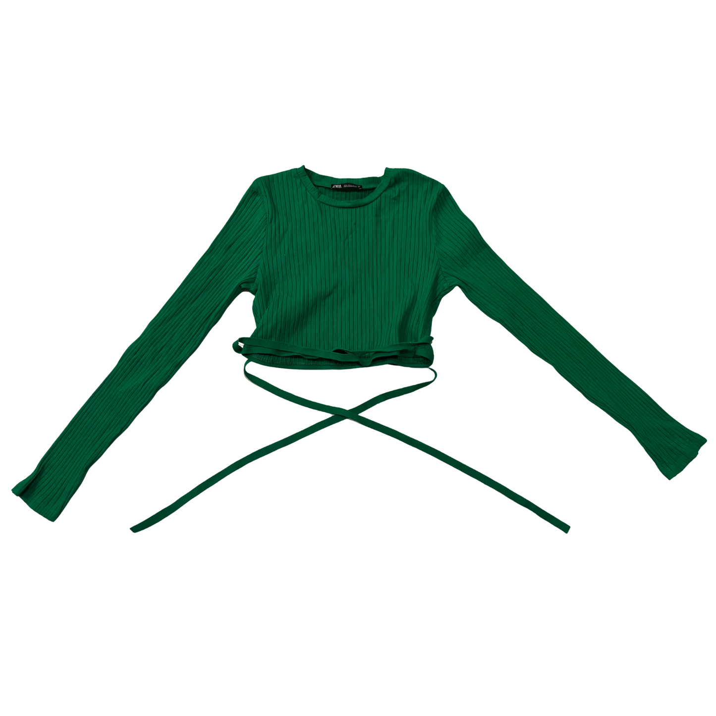 Zara Green Ribbed Top