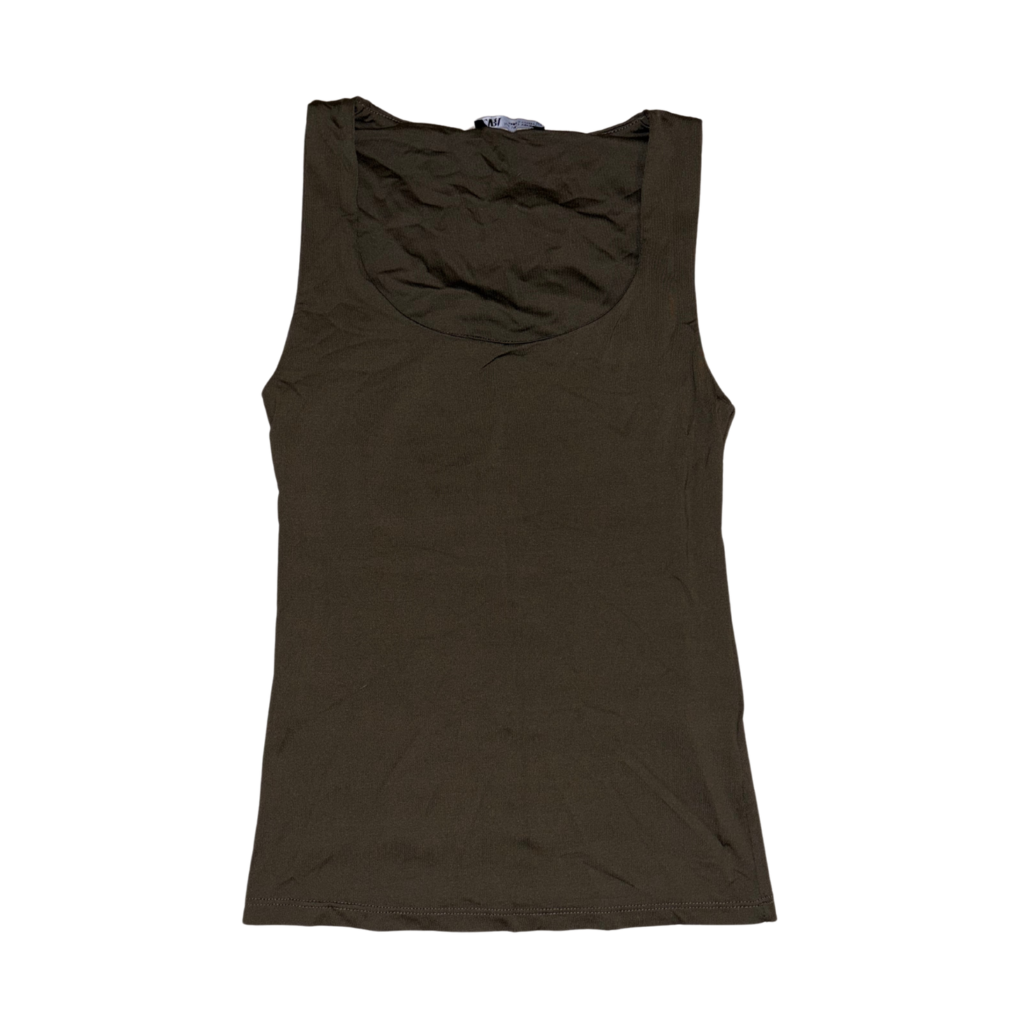 Zara Khaki Green Sleeveless Slinky Top