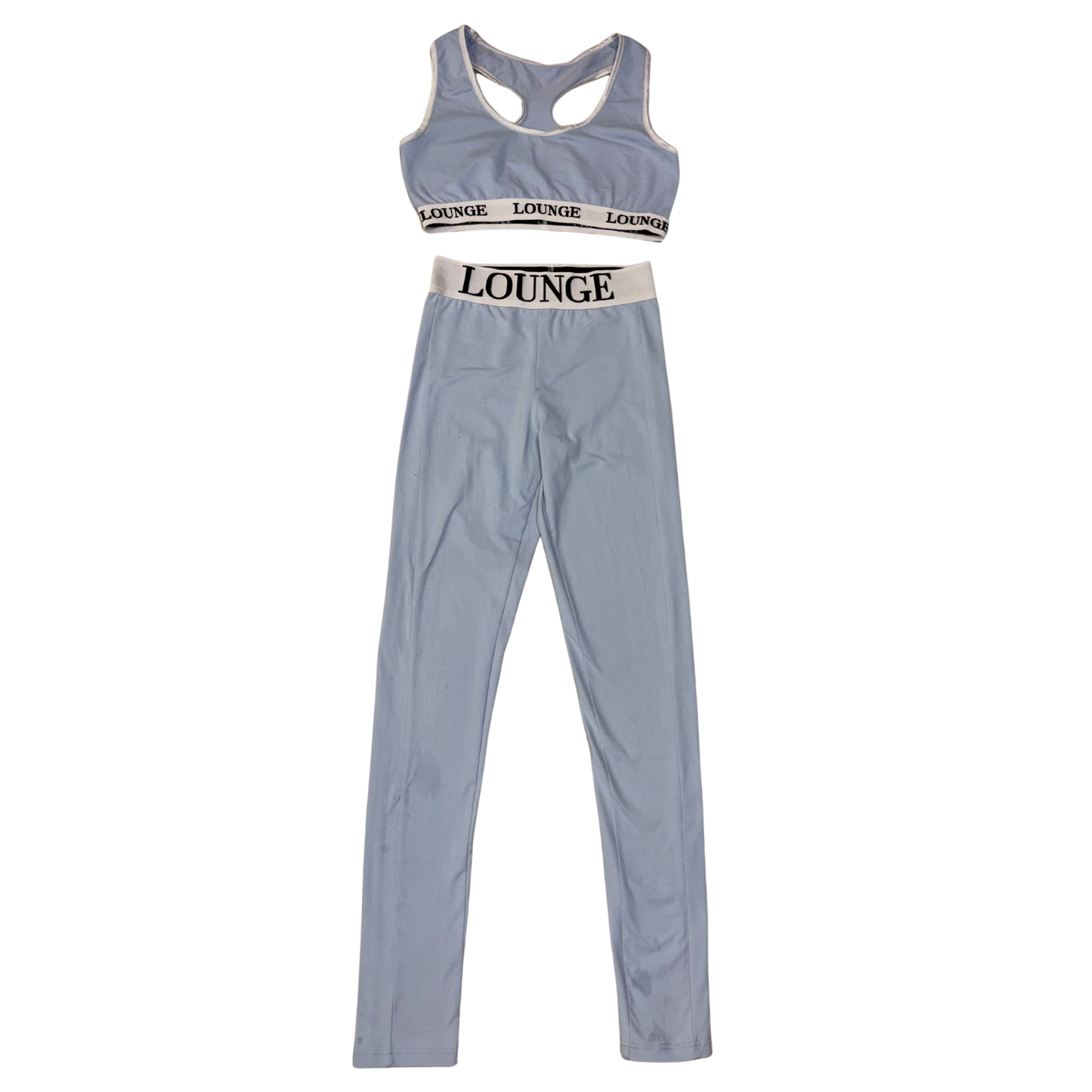 Lounge Blue Leggings & Bralette Set