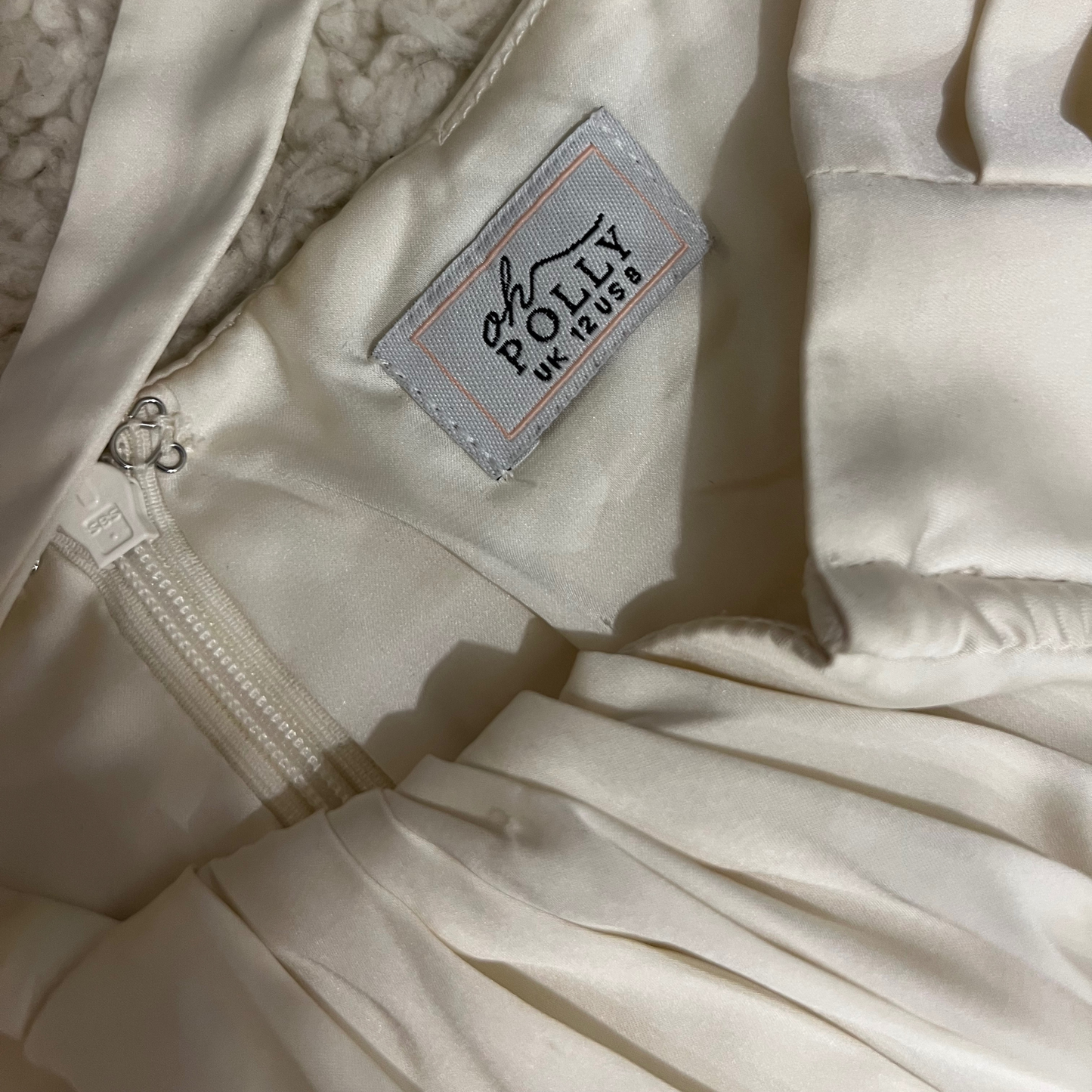 Oh Polly Cream Satin Mini Dress