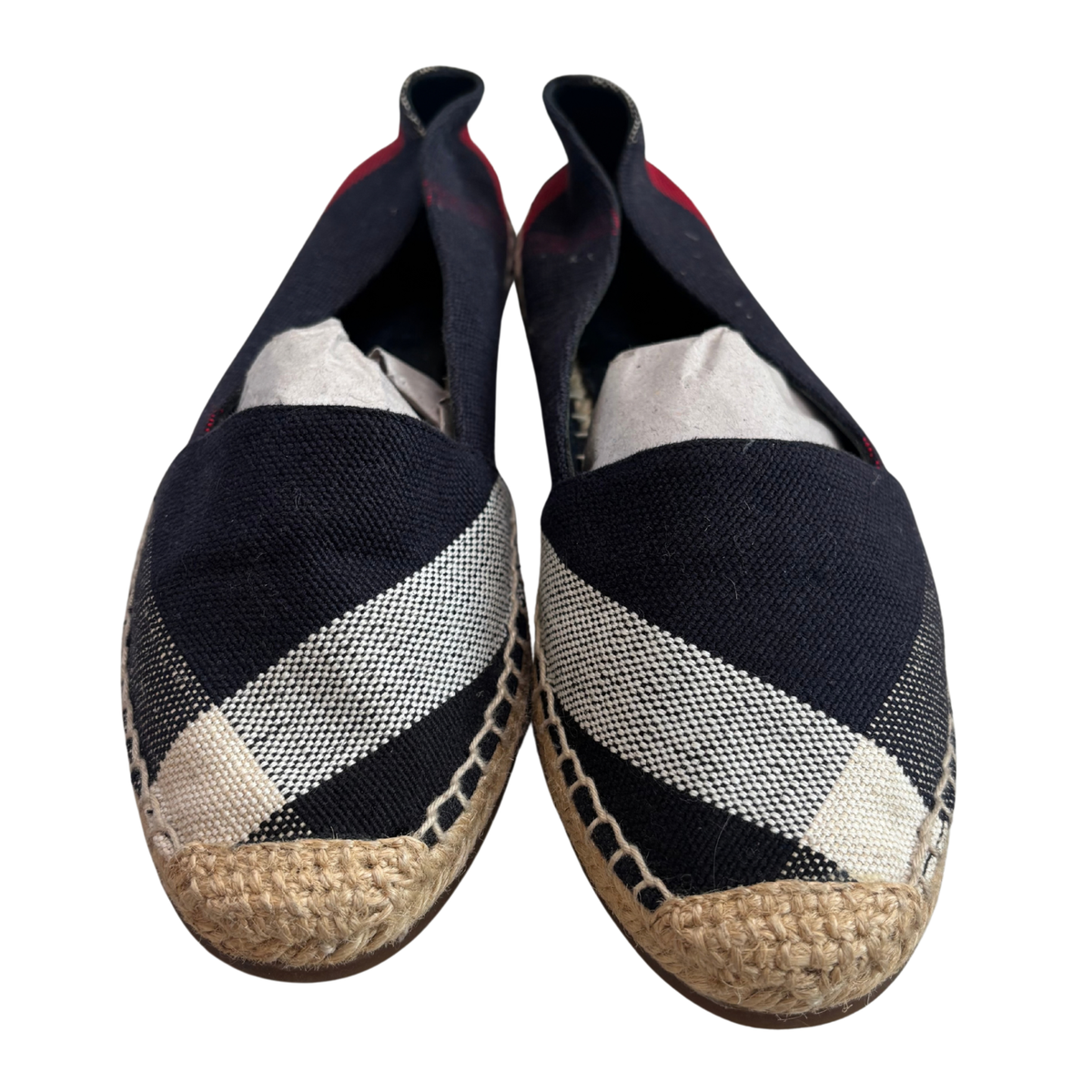 Burberry Navy Slip On Shoes