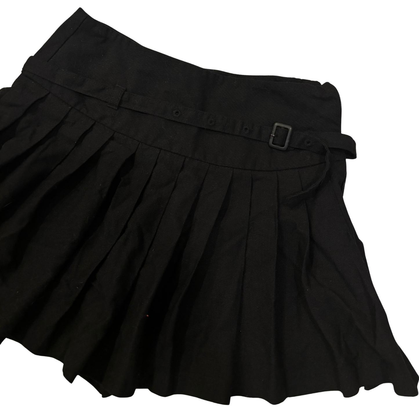 Lefties Black Pleated Belt Detail Skort
