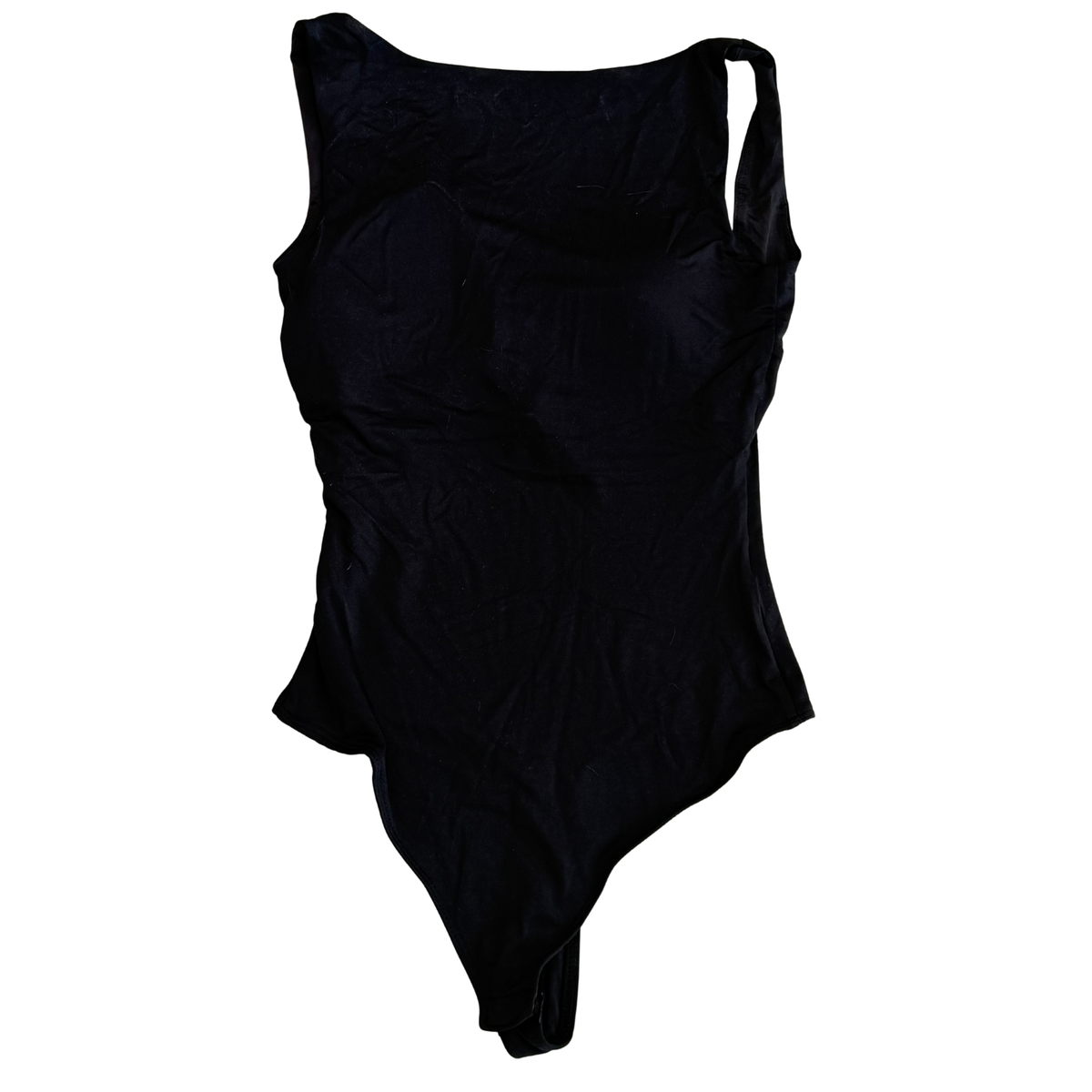 Amisu Black Padded Low Back Bodysuit