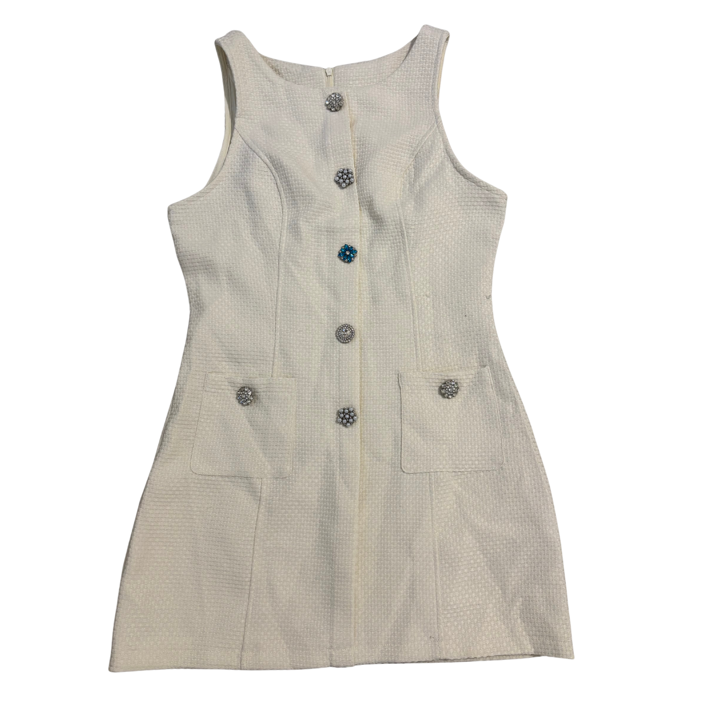 Cream Button Up Blazer Dress