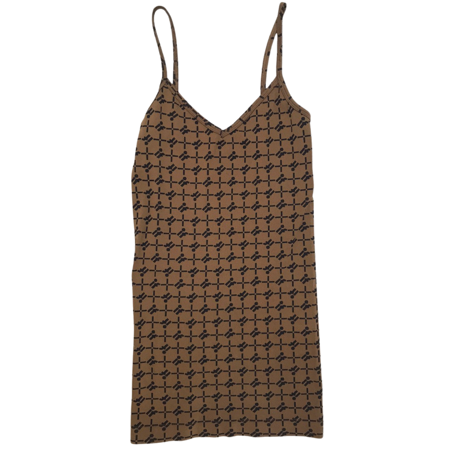 Iets Frans Monogrammed Brown Mini Dress