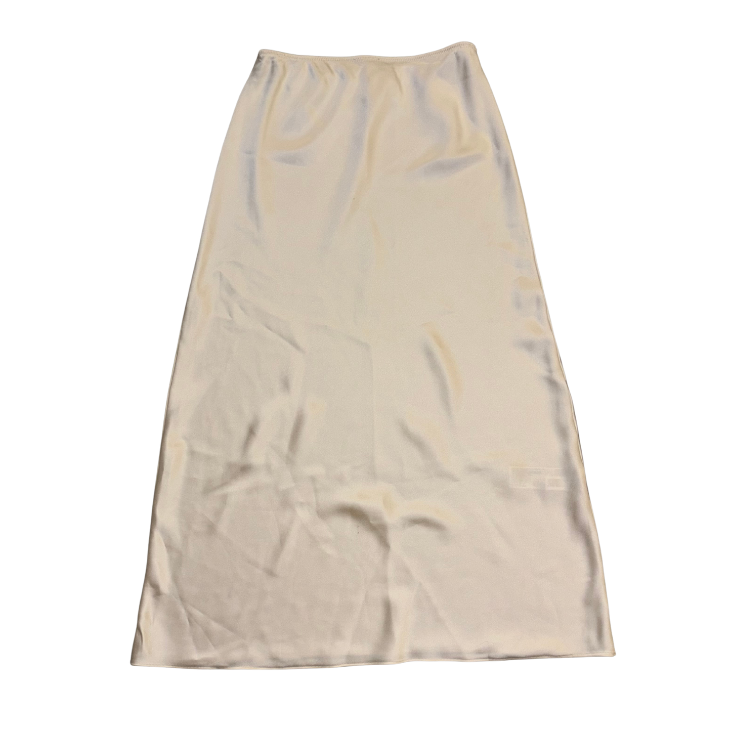 Zara Cream Satin Maxi Skirt
