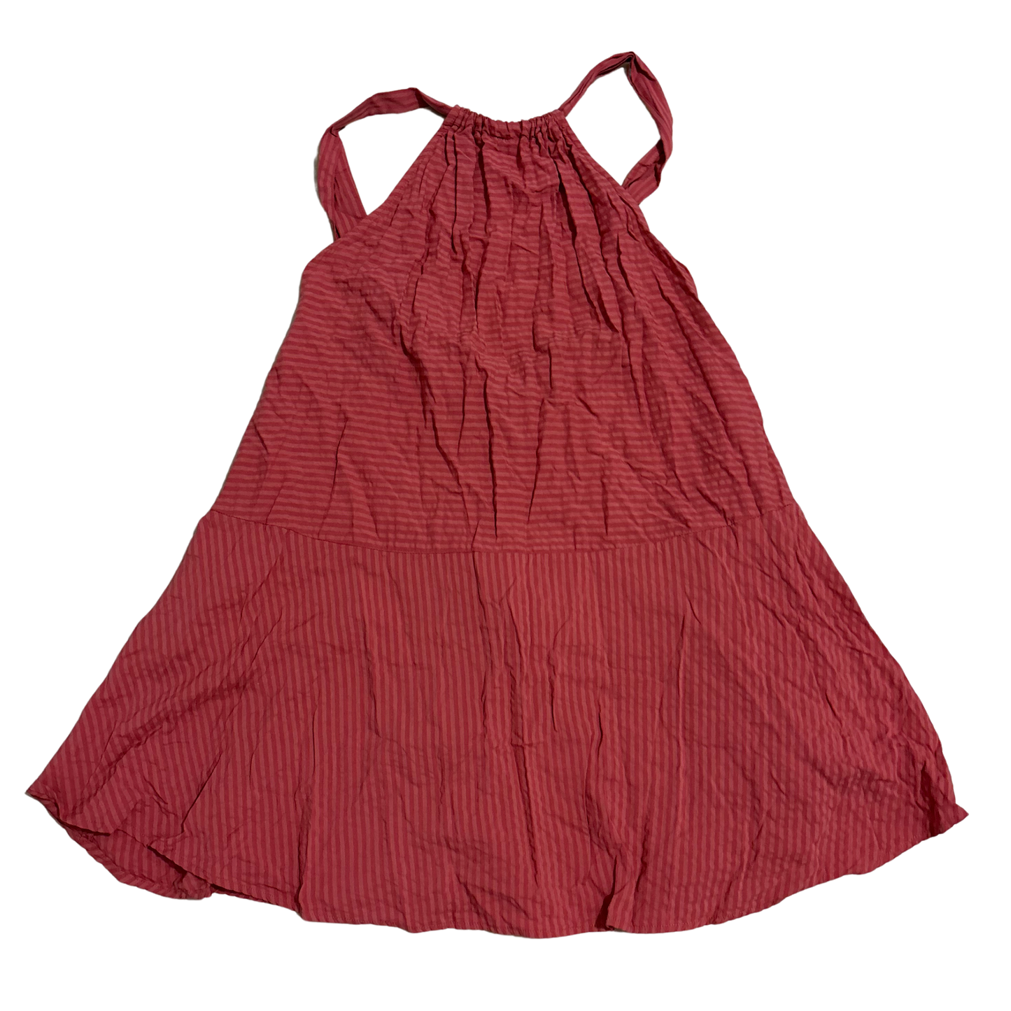 Zara Pink Striped Halterneck Mini Dress