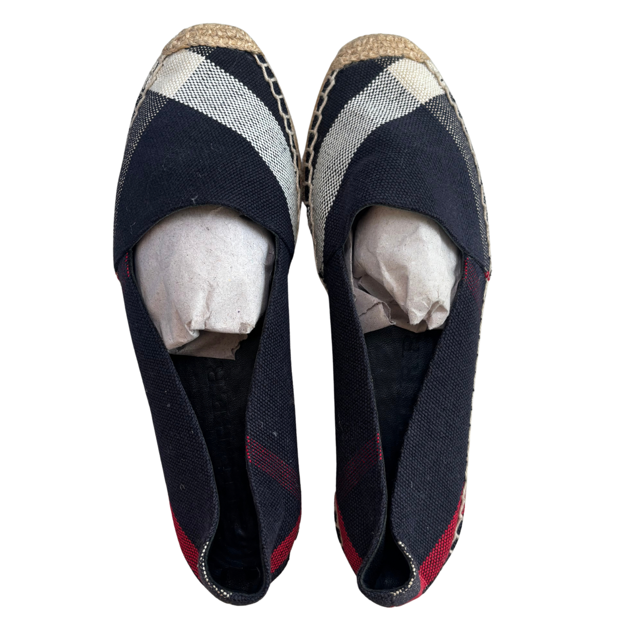 Burberry Navy Slip On Shoes