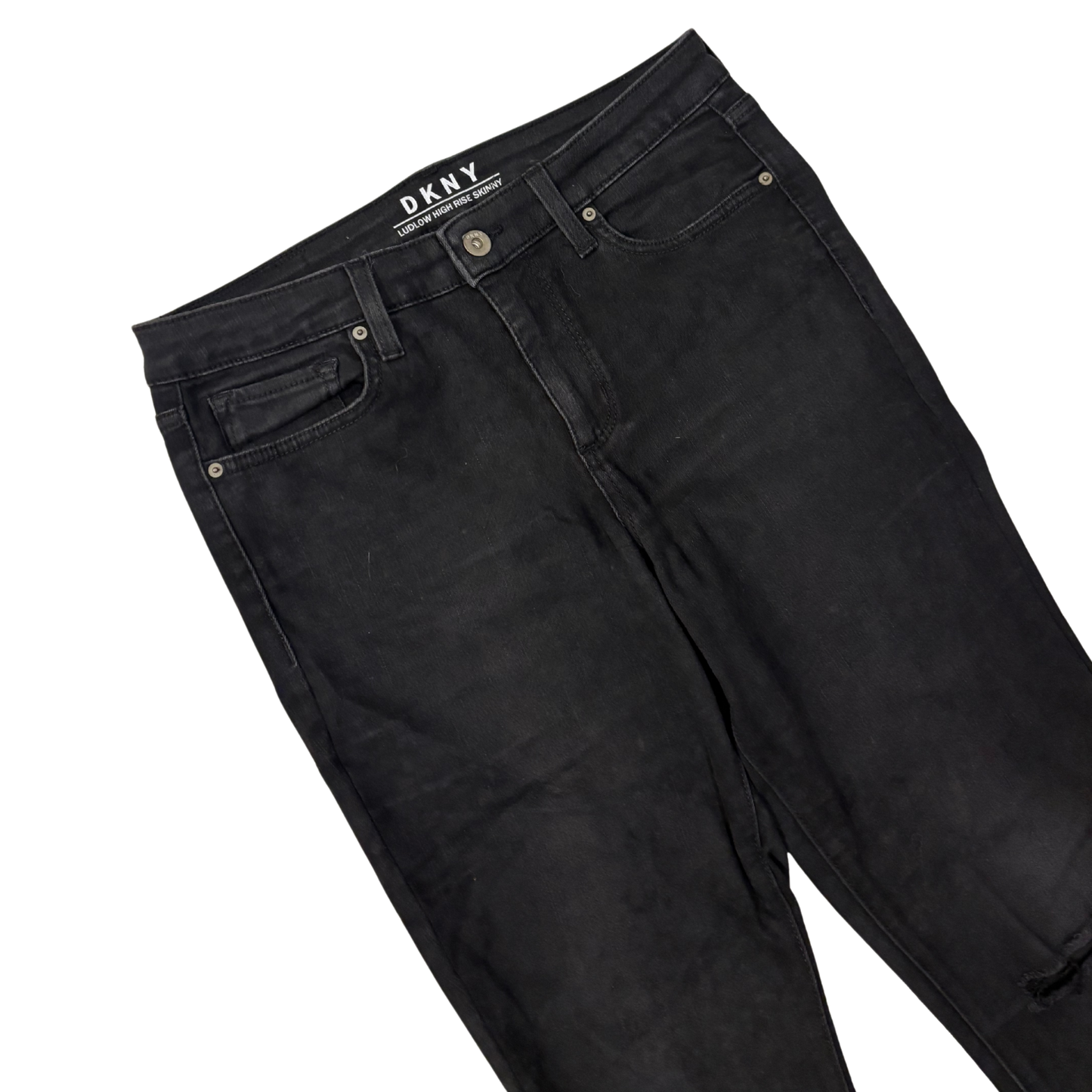 DKNY Black Ripped Skinny Jeans