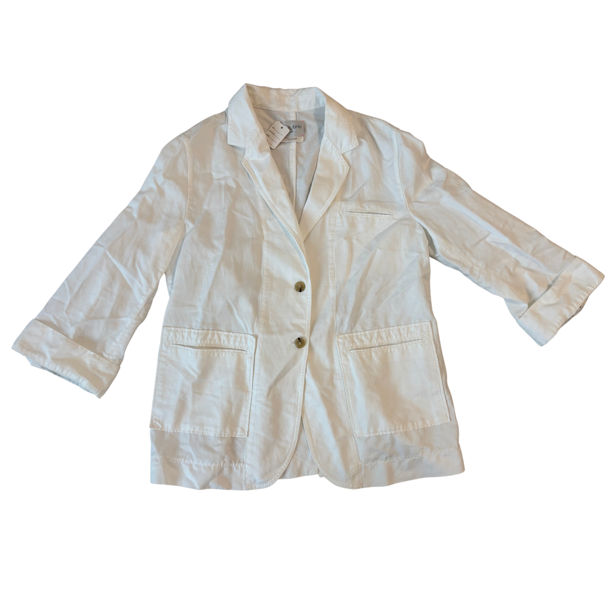 Forte Forte Cotton & Linen White Blazer