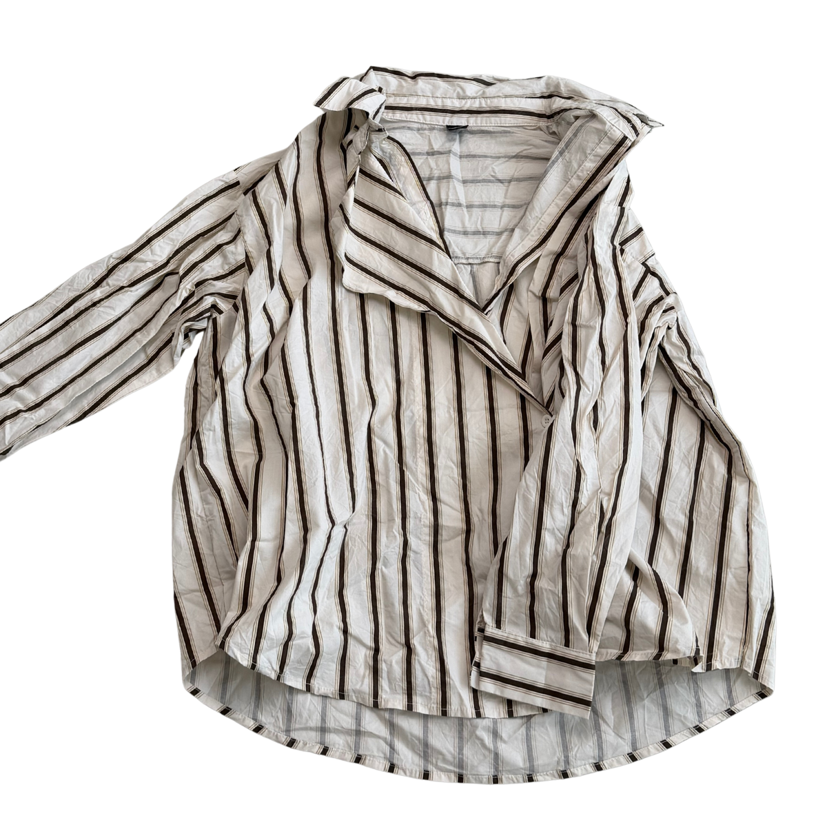 Dazy Asymmetric Striped Shirt