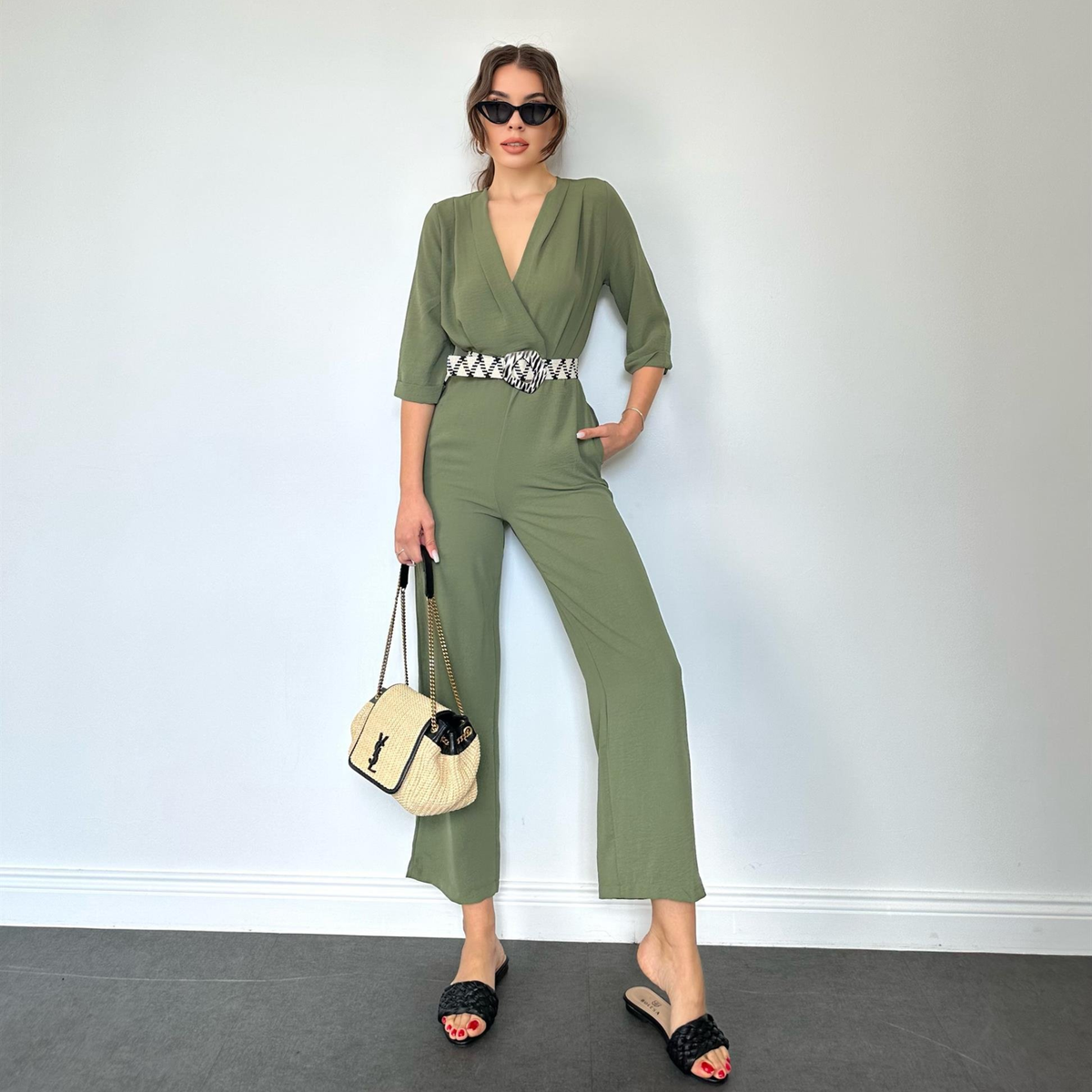 Zara Khaki Jumpsuit