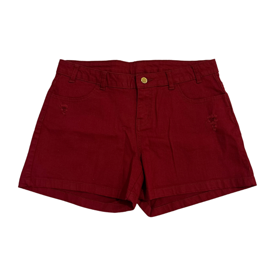 Red Denim Shorts