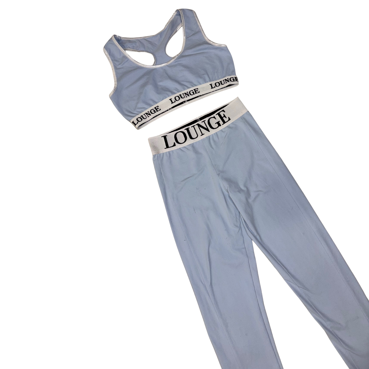 Lounge Blue Leggings & Bralette Set