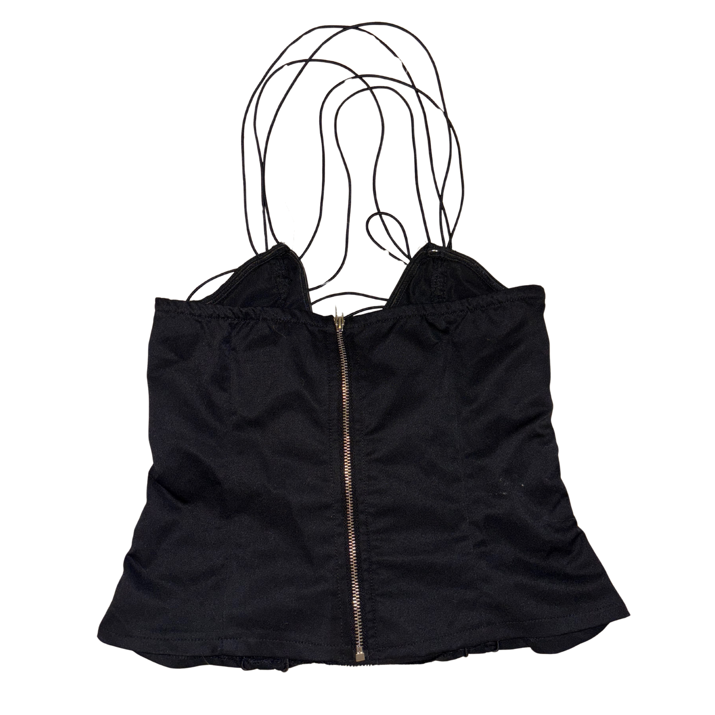 PLT Black Woven Elasticated Corset Top