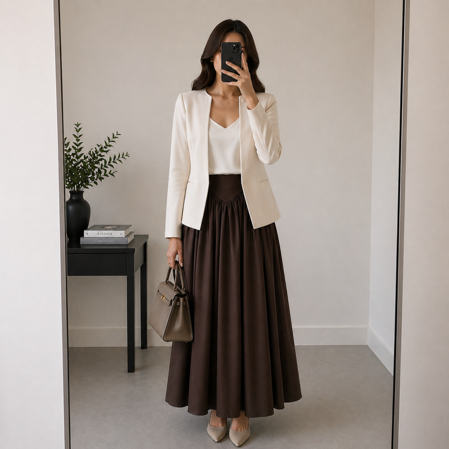 Brown Maxi Skirt