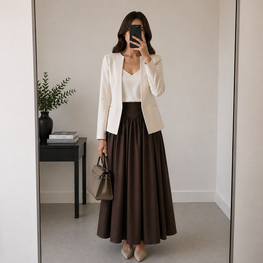 Brown Maxi Skirt