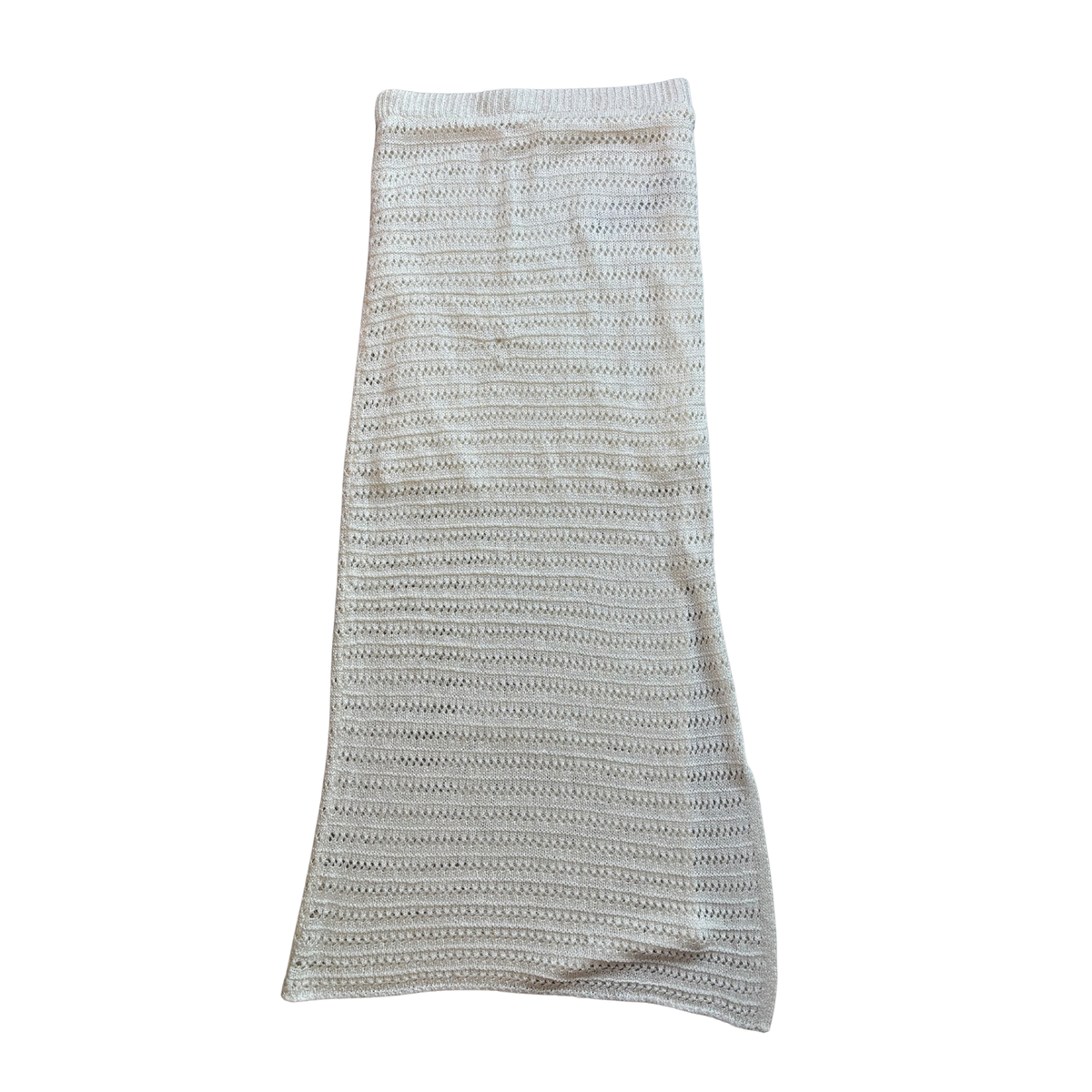 Amisu Cream Crochet Maxi Skirt