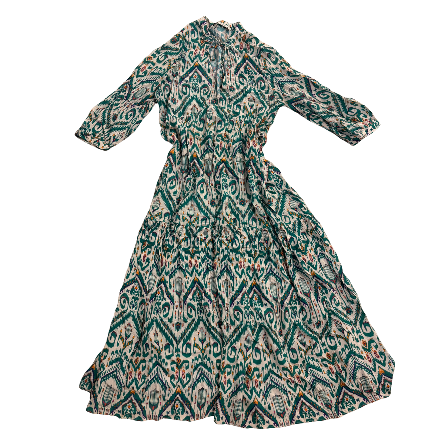 Zara Green Abstract Maxi Dress