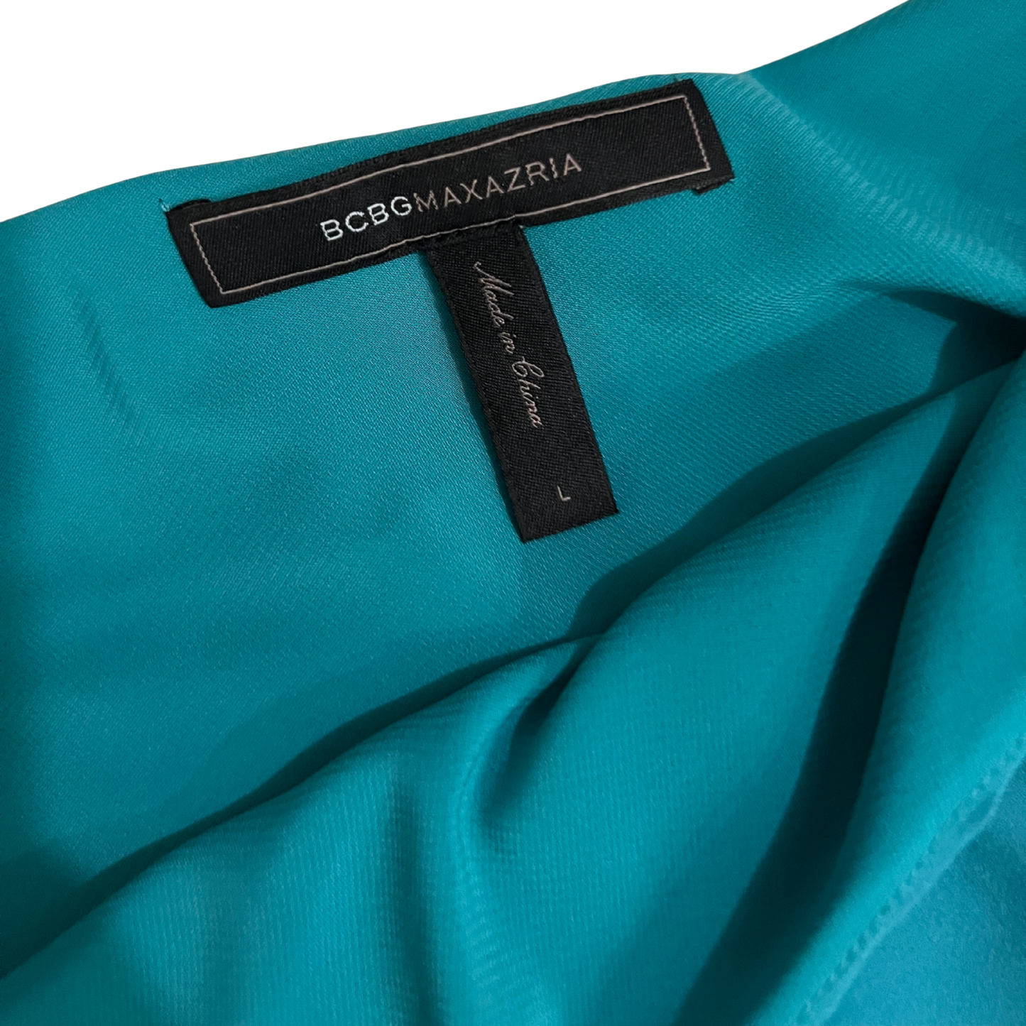 BCBG Maxazria Blue One Shoulder Mini Dress
