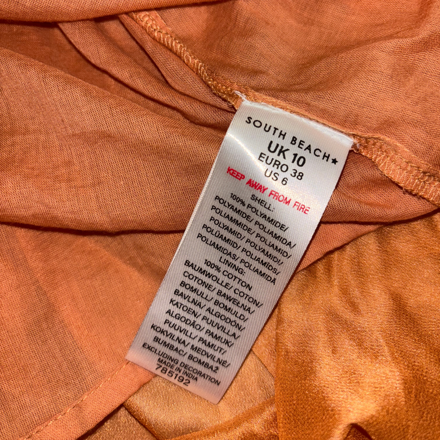 South Beach Orange Flowy Maxi Skirt