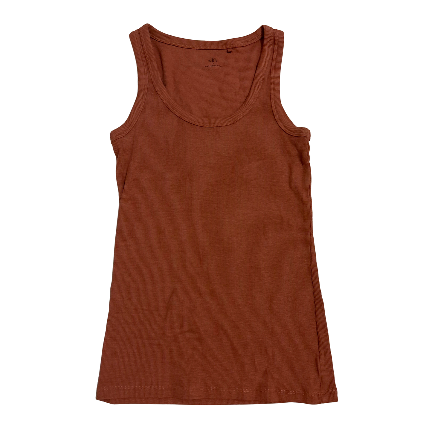 Rust Ribbed Tank Top