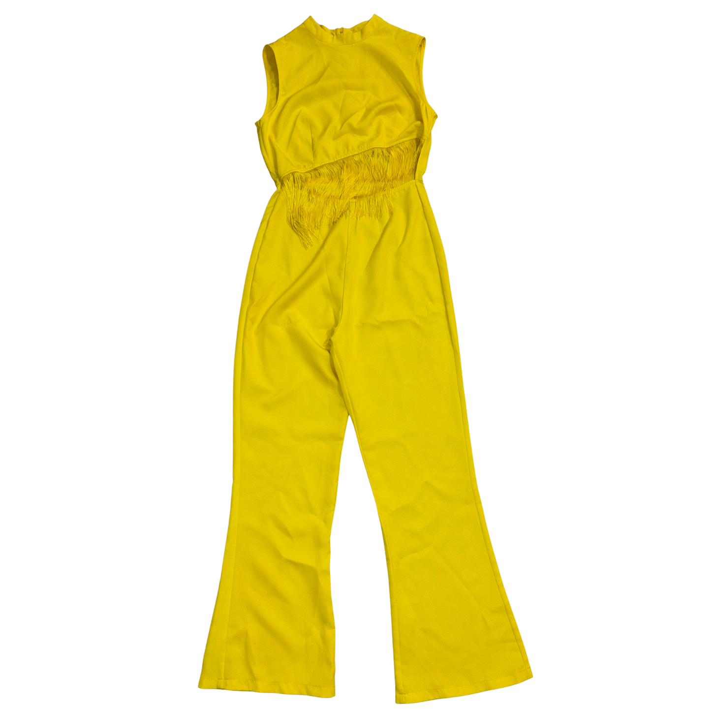 PLT Yellow Tassel Cut Out Jumpsuit